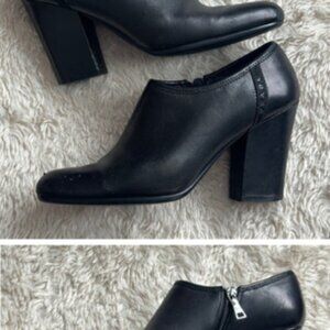 Prada Women's Black Leather Ankle Boots